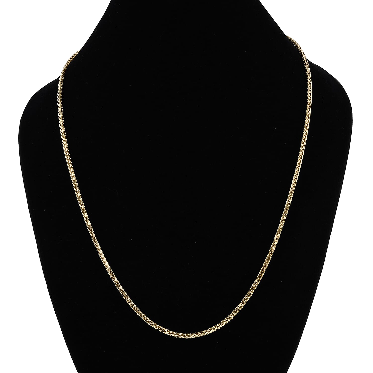9K Yellow Gold Spiga Necklace with Lobster Clasp (Size - 24), Gold Wt. 6.00 Gms.