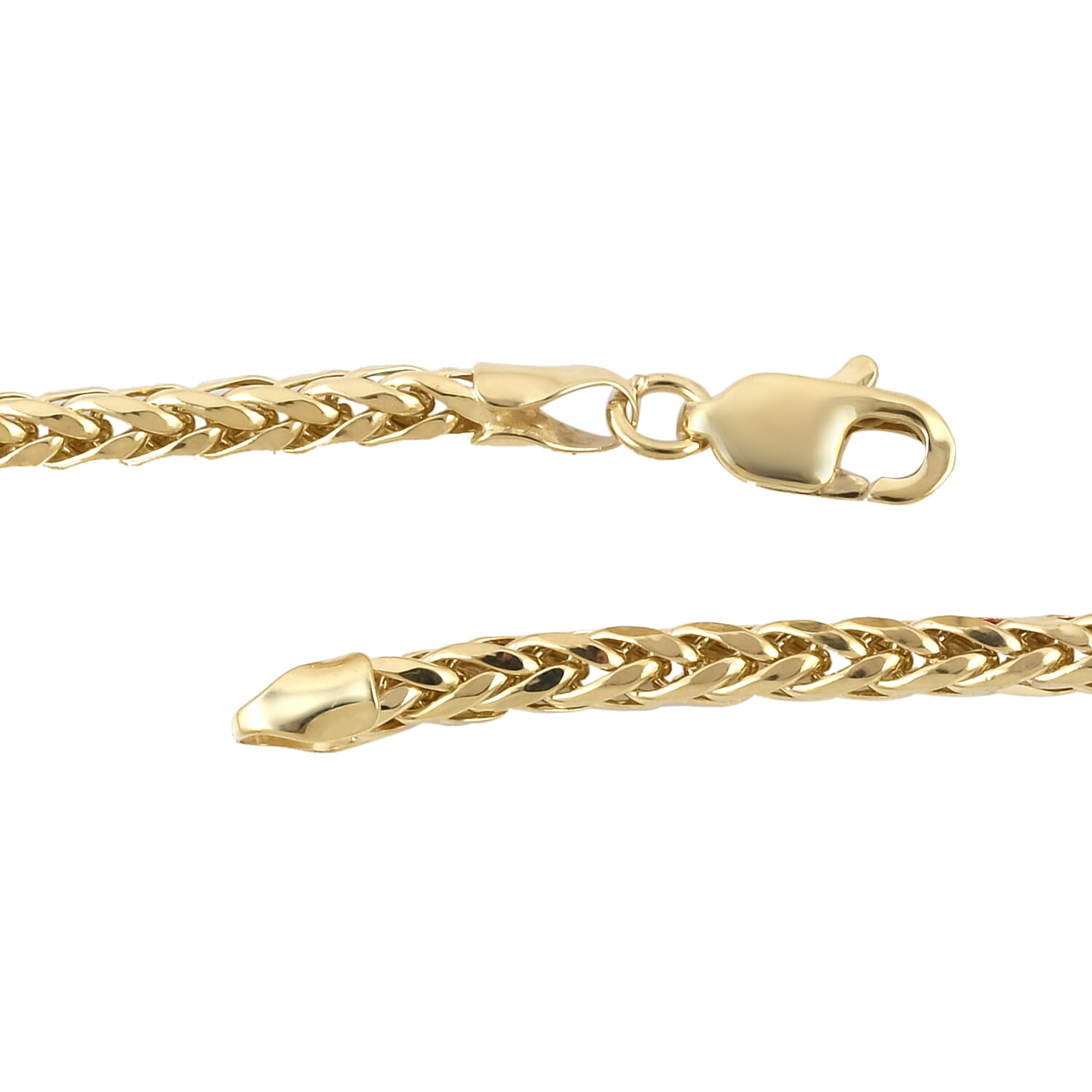 9K Yellow Gold Spiga Necklace with Lobster Clasp (Size - 24), Gold Wt. 6.00 Gms.