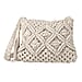 Cotton Crossbody Macrame Bag with Long Handle - White