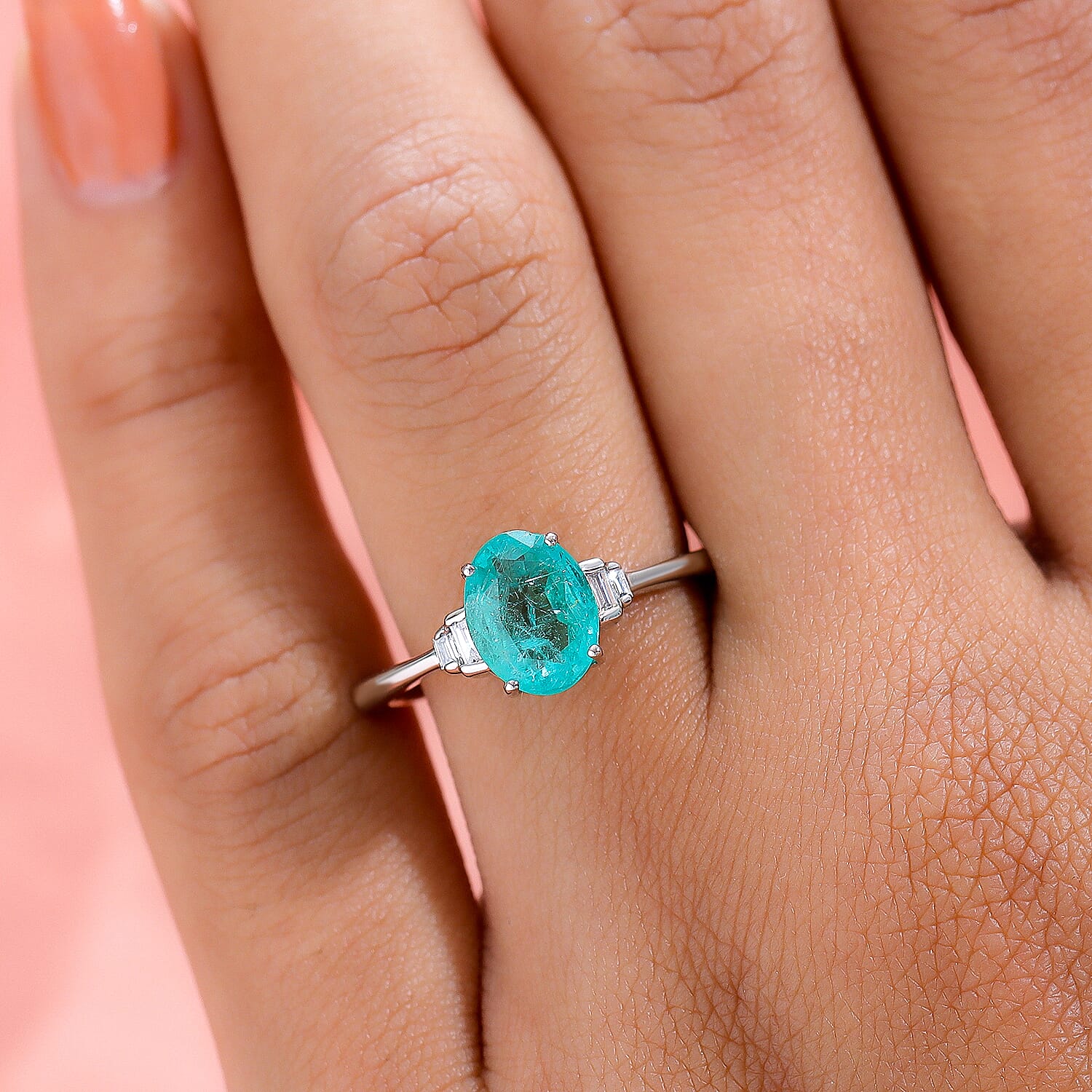 RHAPSODY 950 Platinum AAAA Ethiopian Emerald and Diamond(VS-E-F) Ring 1.68 Ct.4.10 Gm