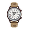 Timberland City Lifestyler Beige 45 mm Dial 5 ATM Water Resistant Watch with Camel Colour Leather Strap