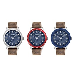 Timberland Maybury Blue 45 mm Dial 5 ATM Water Resistant Watch with Brown Colour Leather Strap