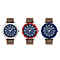 Timberland Maybury Blue 45 mm Dial 5 ATM Water Resistant Watch with Brown Colour Leather Strap