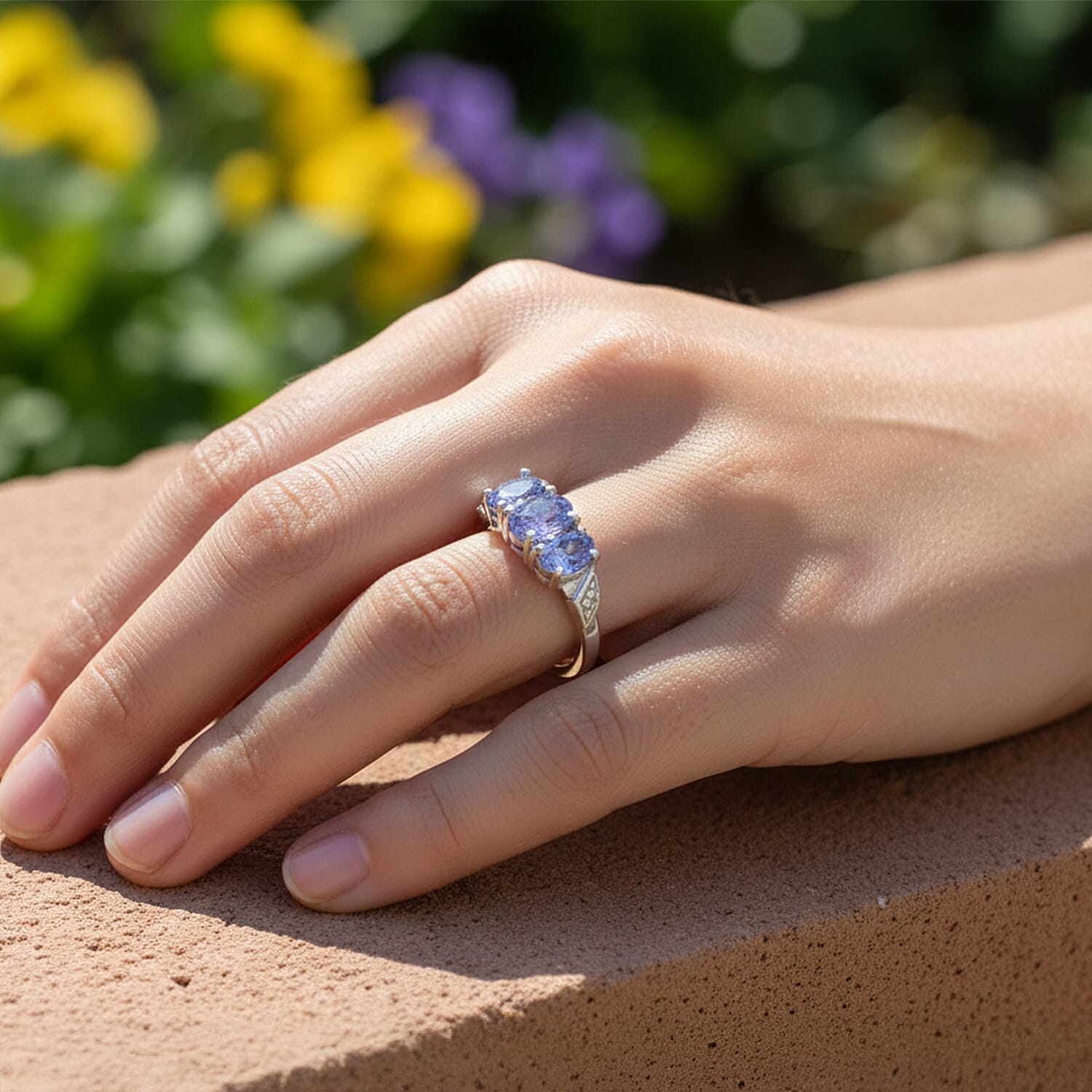 Tanzanite Ring in Sterling Silver