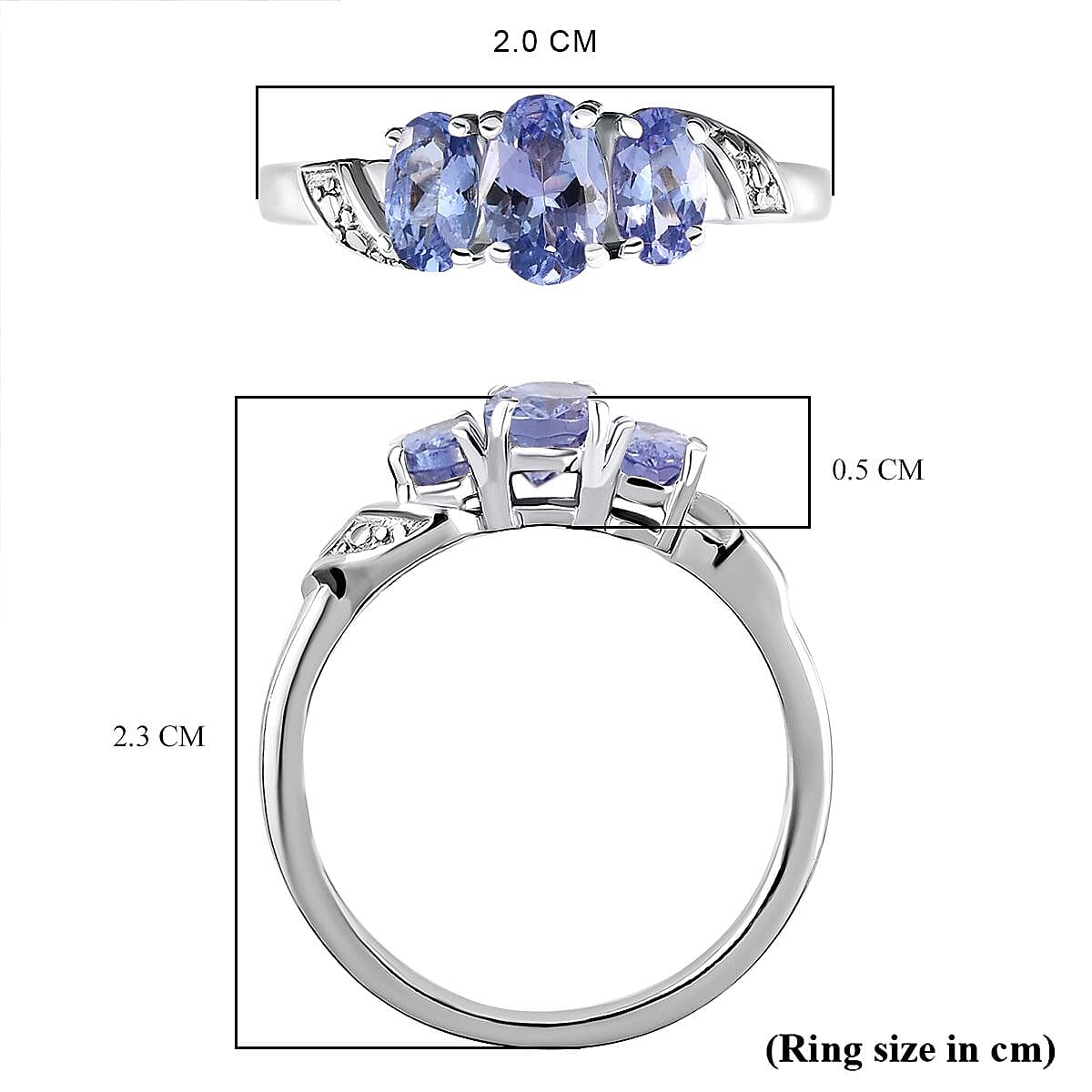 Tanzanite Ring in Sterling Silver