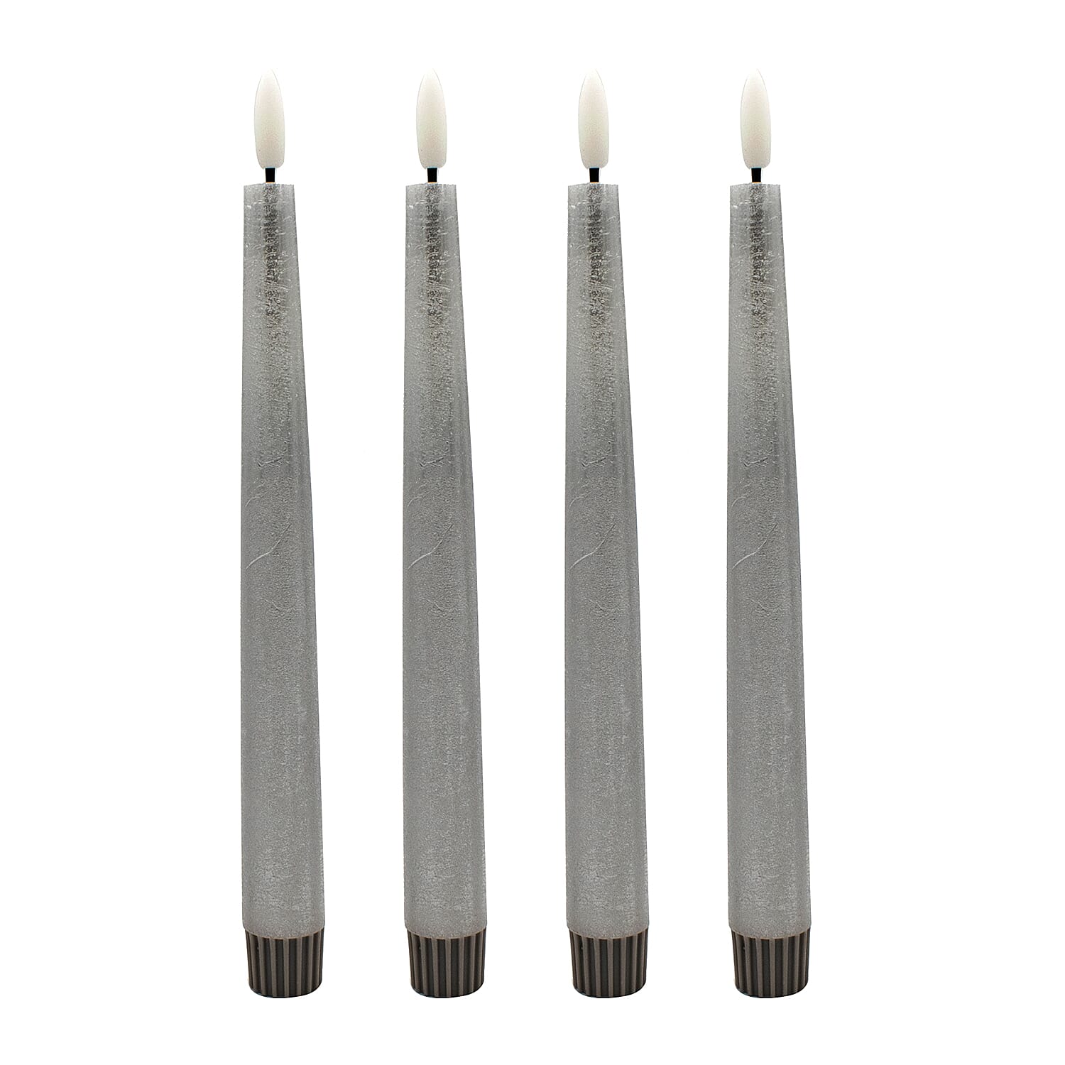Christmas Set of 4 Meteor LED Wax Taper Candles