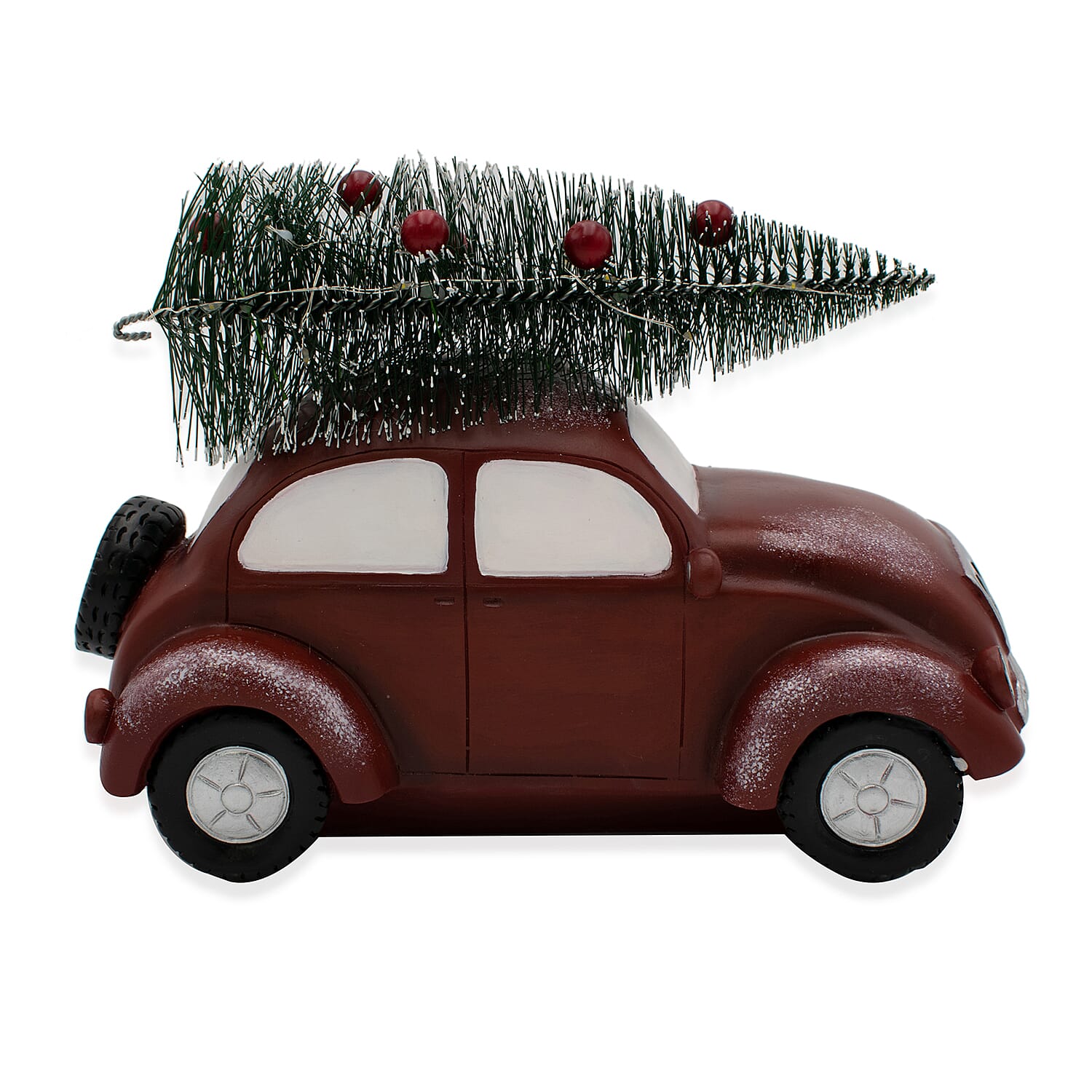 Christmas Car with LED Tree - Red