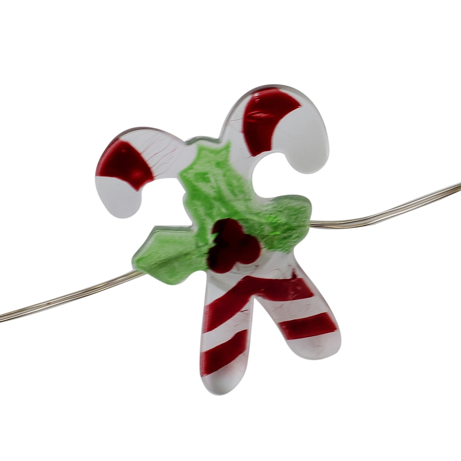 Set of Three Novelty Christmas Lights, Reindeer, Mistletoe and Candy Cane