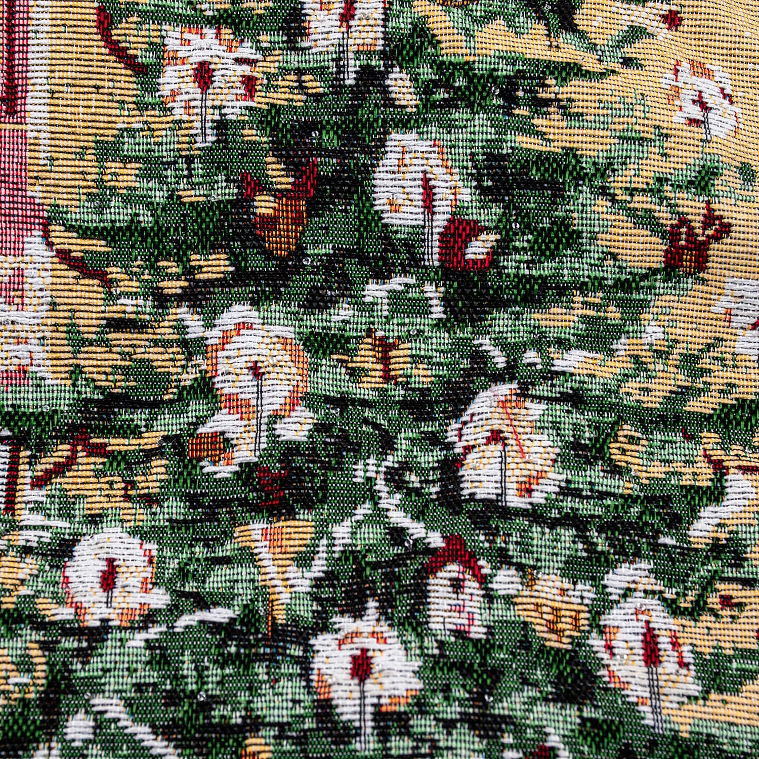 LED Tapestry Cushion Christmas Tree - Beige, Wine Red and Green