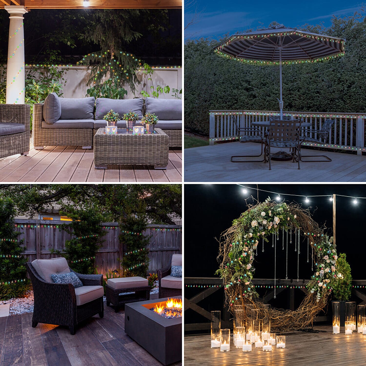 100 LED Lights with Flashing & Timer - Warm Light