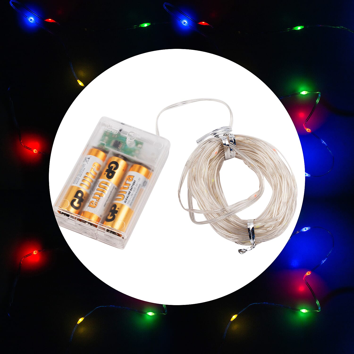 100 LED Lights with Flashing - Timer - Multi