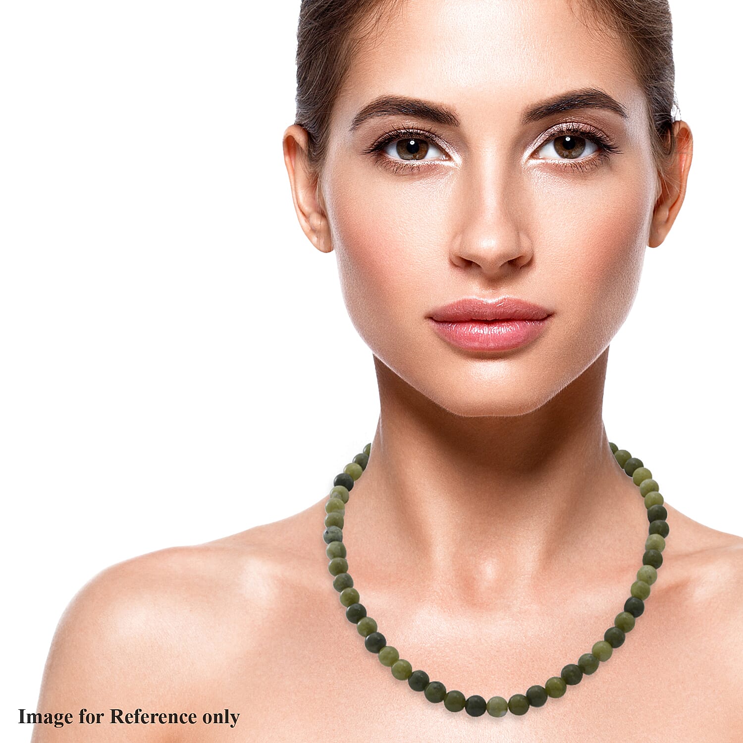 TJC Launch - Connemara round bead Necklace (Size - 20) in Platinum Overlay Sterling Silver - 250 CT 8MM