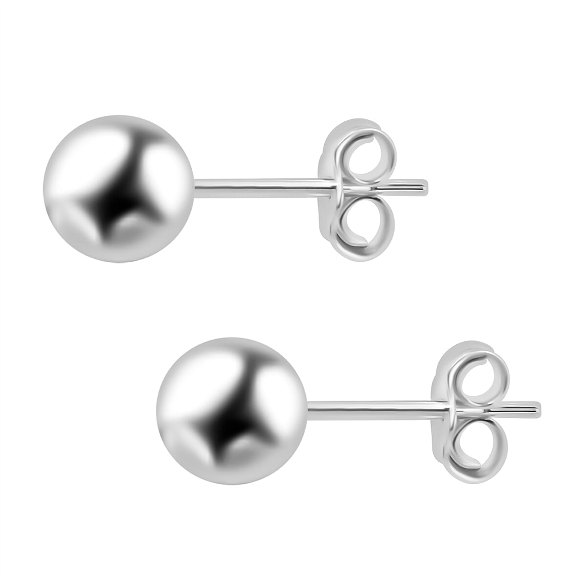 Biggest Close Out - Set of 3 Simulated Diamond Earrings (With Push Back - Clasp) in Sterling Silver