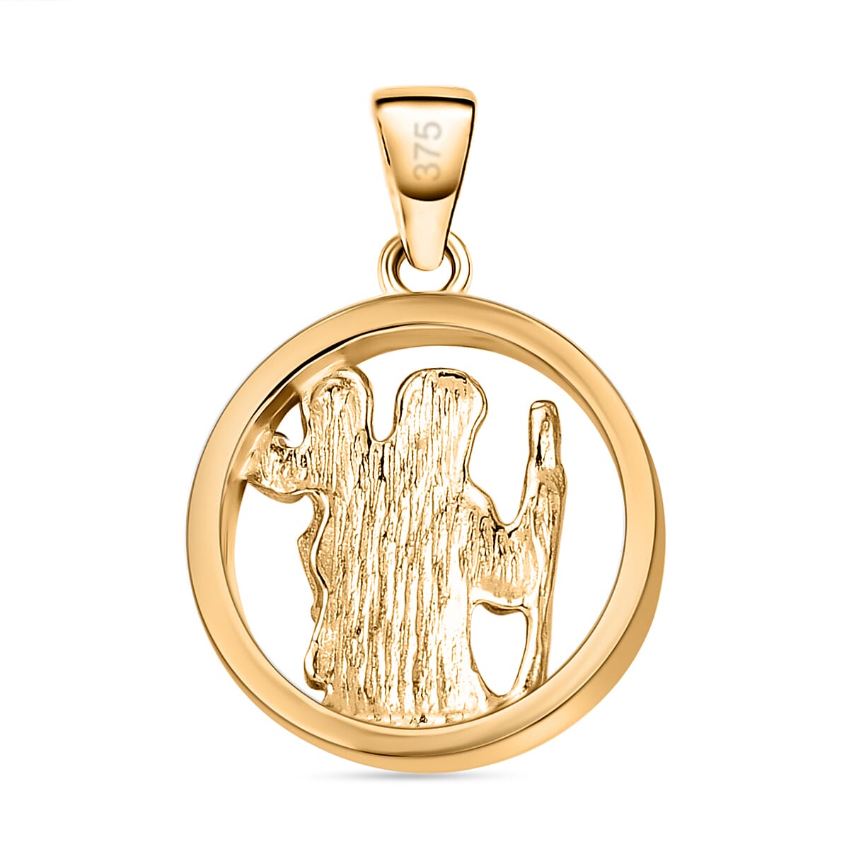 9K Yellow Gold St Christopher Pendant Gold Wt. 2 grms
