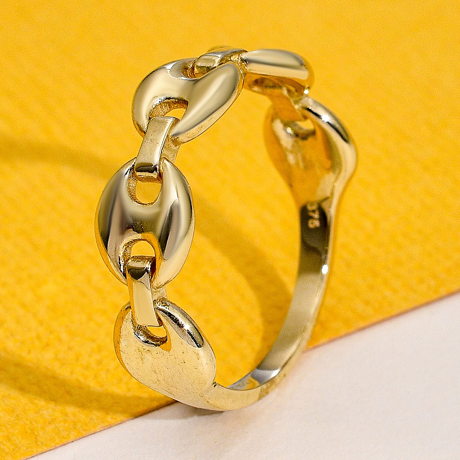 Biggest Designer Inspired - 9K Yellow Gold Mariner Link Ring