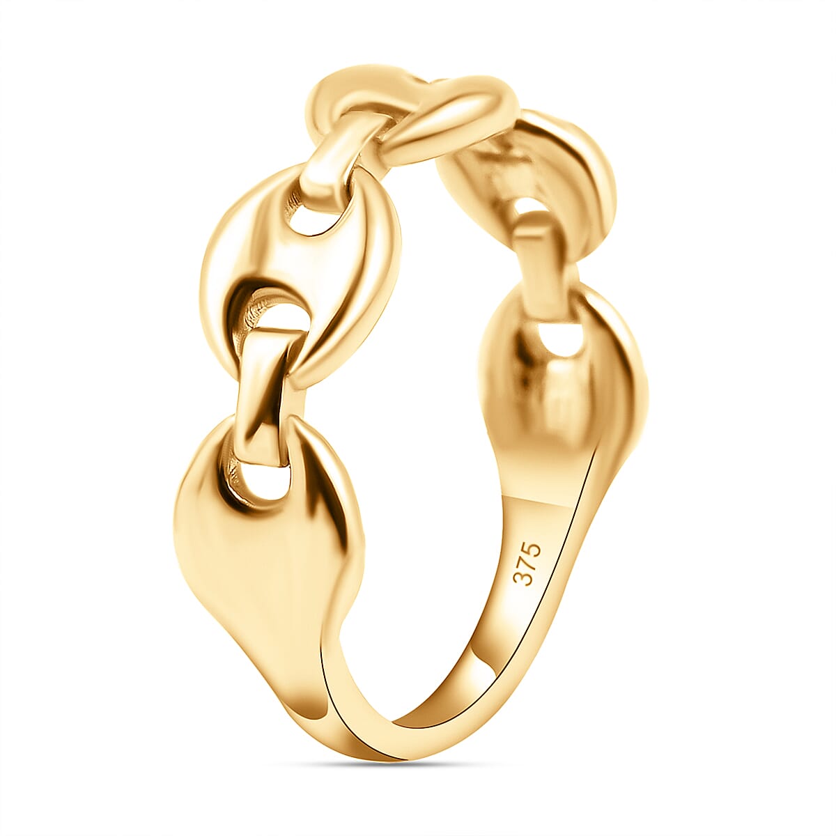 Biggest Designer Inspired - 9K Yellow Gold Mariner Link Ring