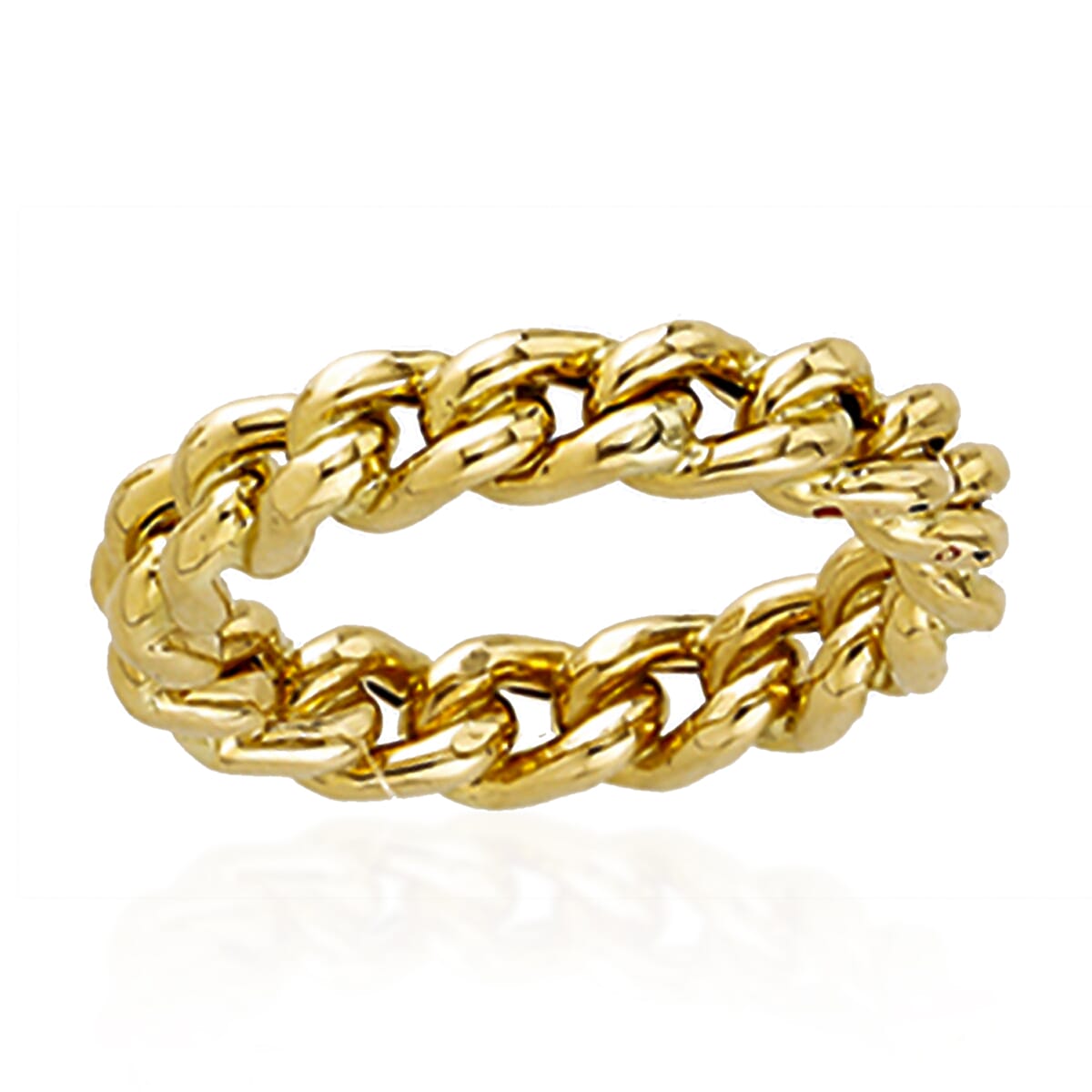 9K Yellow Gold Curb Link Ring