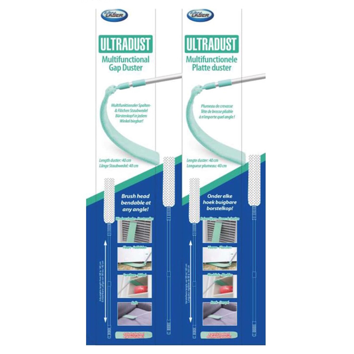 Ultradust Telescopic Multi-Purpose Cleaner with 3 Extra Heads