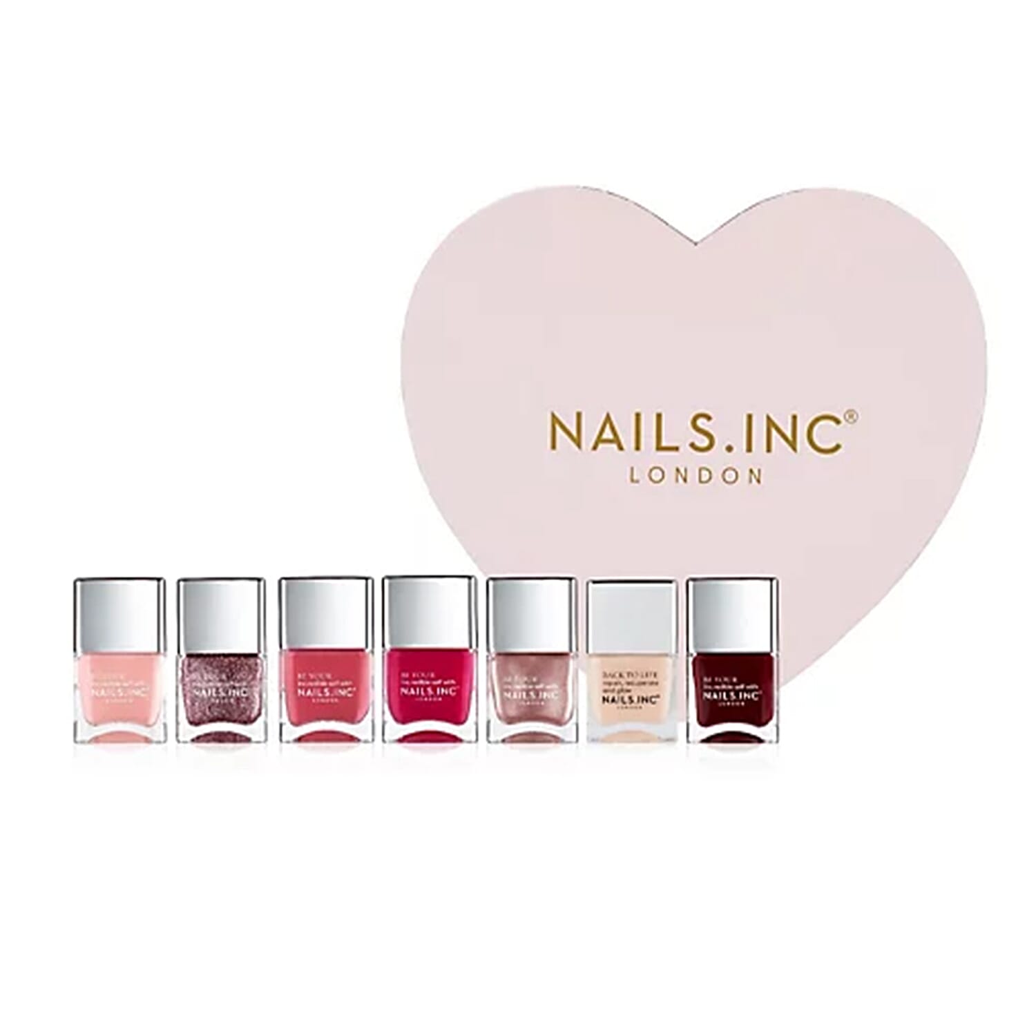 Nails Inc- Work Heart Play Heart - 7 Piece Gift Set (7x14 ML)