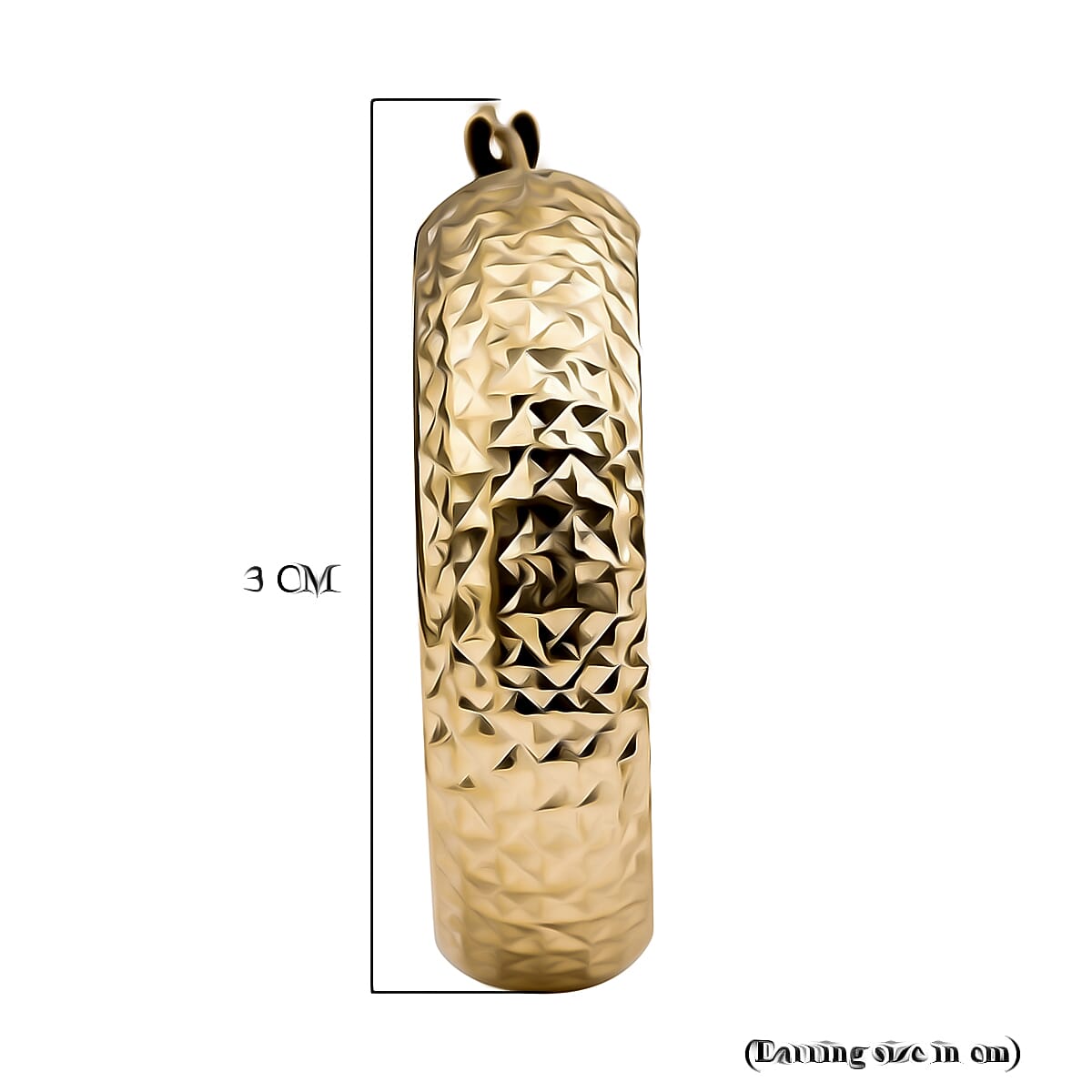 9K Yellow Gold Diamond Cut Hoop Earrings With Clasp, Gold Wt. 3.30 Gms