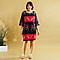 Bali Collection - 100% Cotton Casual Dress (Size L) - Navy and Red