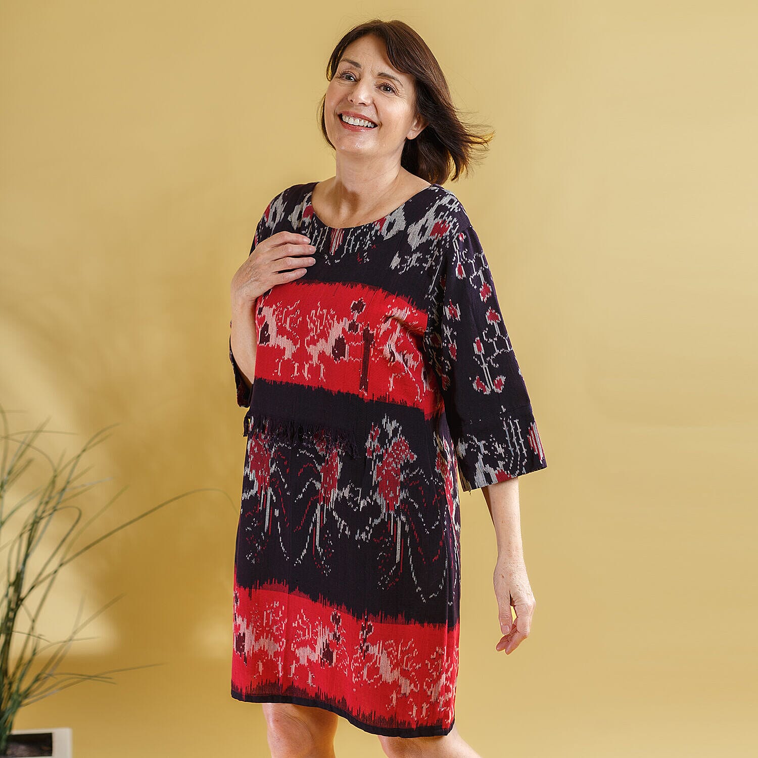 Bali Collection - Casual Dress - Navy and Red Bali Collection - Casual Dress - Navy and Red