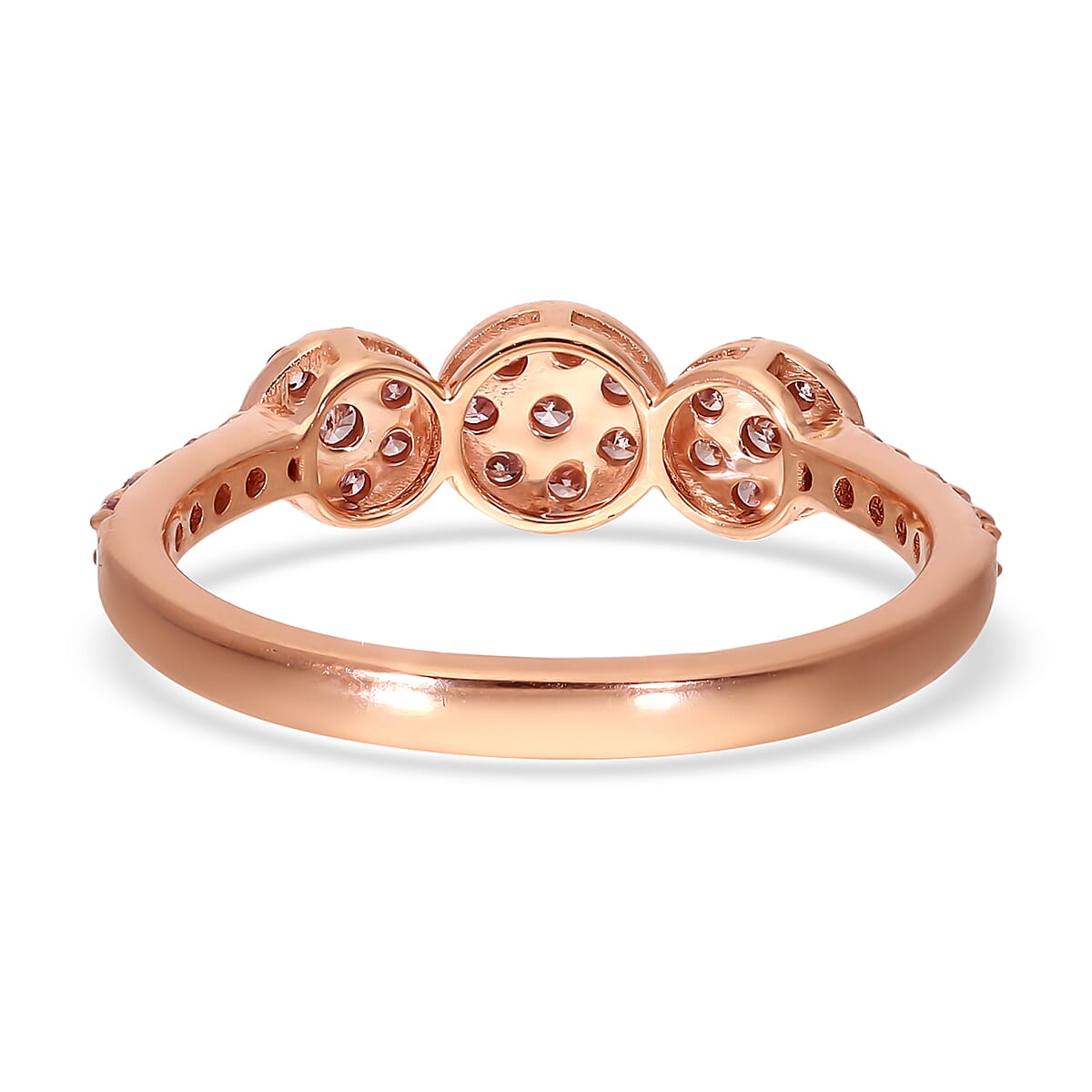 9K Rose Gold Natural Pink Diamond Ring 0.50 Ct.