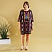 Bali Collection - 100% Cotton Casual Dress (Size L) - Navy and Red