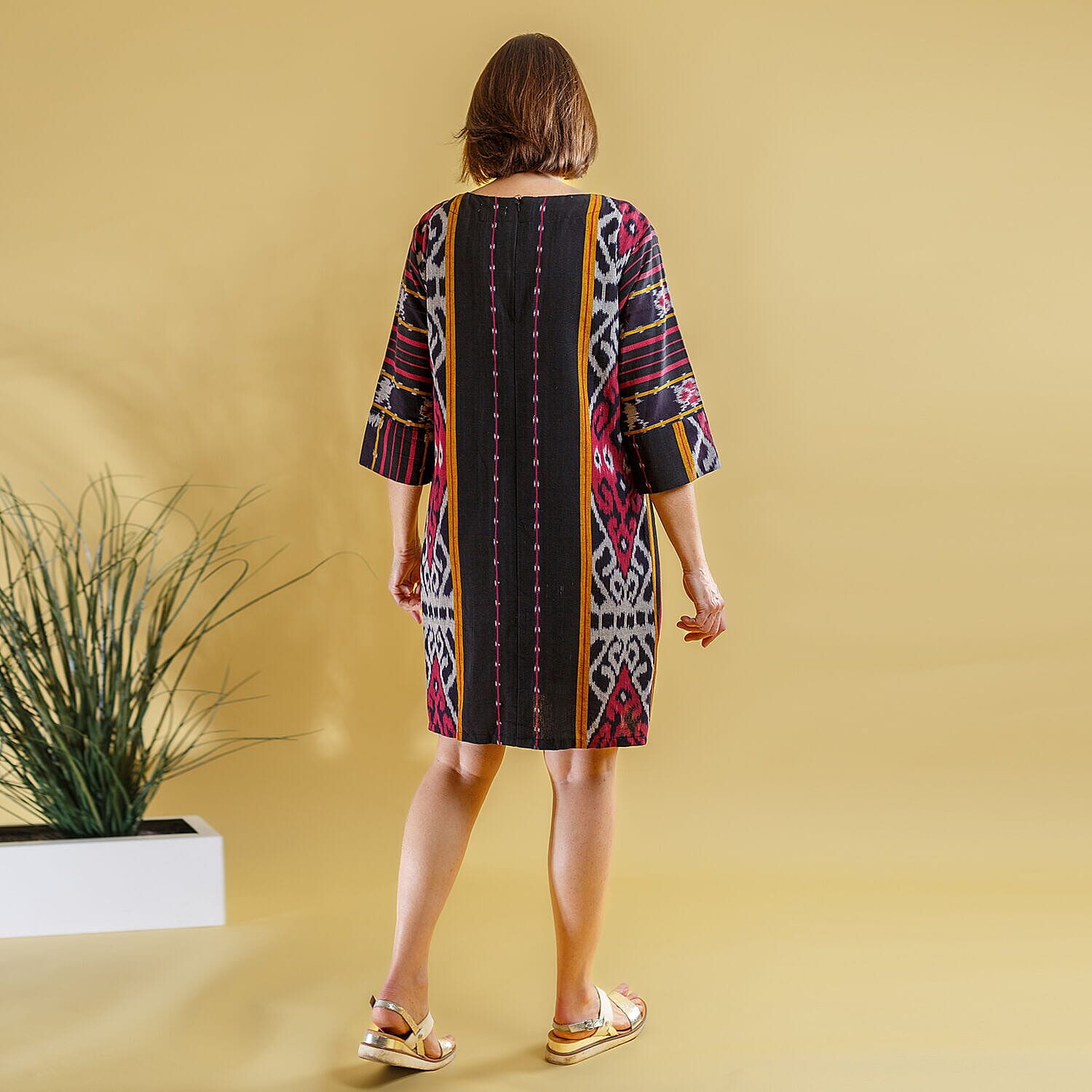 Bali Collection - Casual Dress - Navy and Red