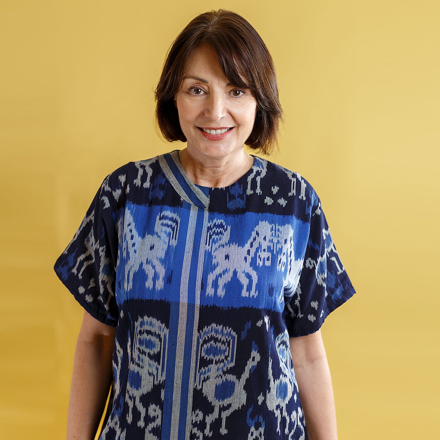 Bali Collection - 100% Cotton Casual Dress - Blue Bali Collection - 100% Cotton Casual Dress - Blue
