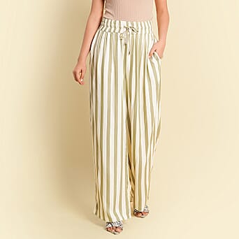 https://tjcuk.sirv.com/Products/87/2/8729900/TAMSY-100-Viscose-Stripe-Pattern-Palazzo-Olive-Green-and-Off-White_8729900.jpg?w=342&h=342