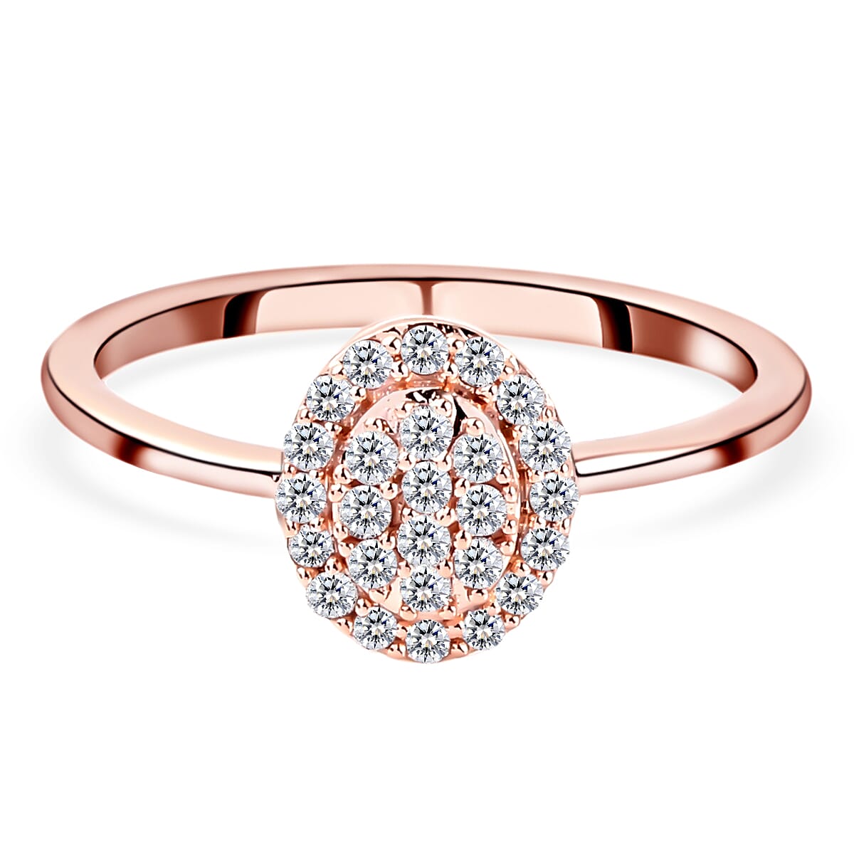 9K Rose Gold Natural Pink Diamond Ring 0.25 Ct.
