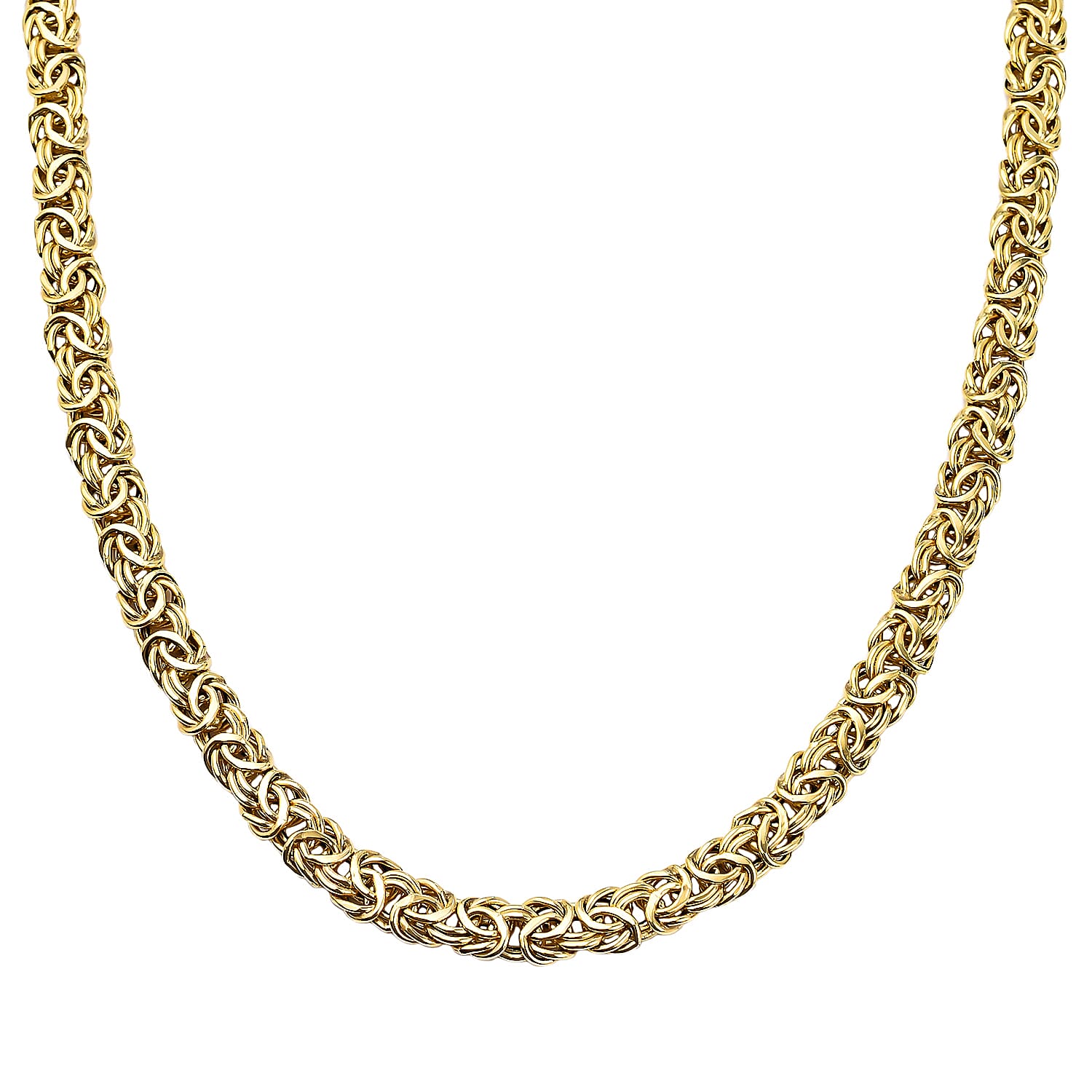 Maestro Collection - 9K Yellow Gold Byzantine Necklace (Size - 20) With Senorita Clasp, Gold Wt. 13.05 Gms