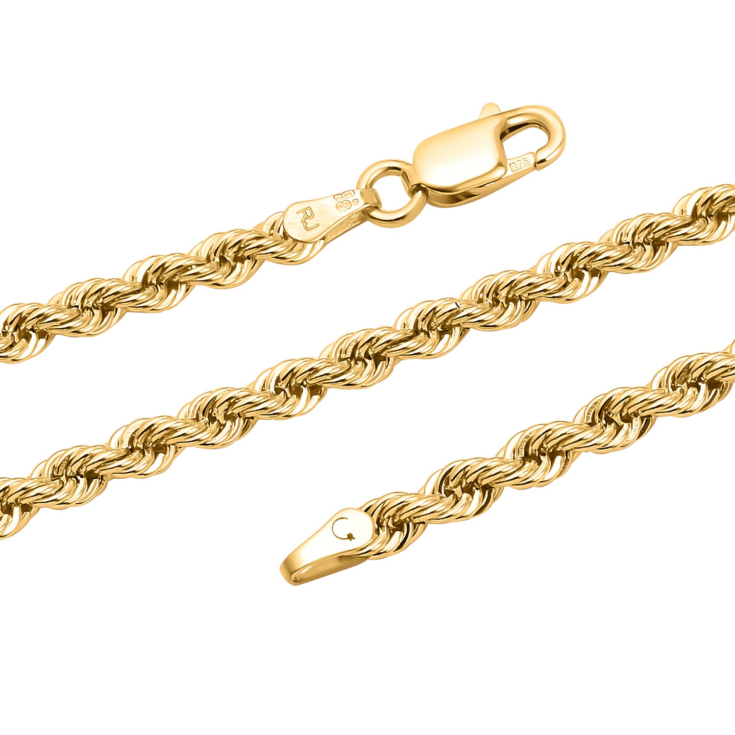 Mega Gold Offer - Italian Made Close Out Deal - 9K Yellow Gold Rope Necklace (Size - 20) With Lobster Clasp, Gold Wt. 6.70 Gms