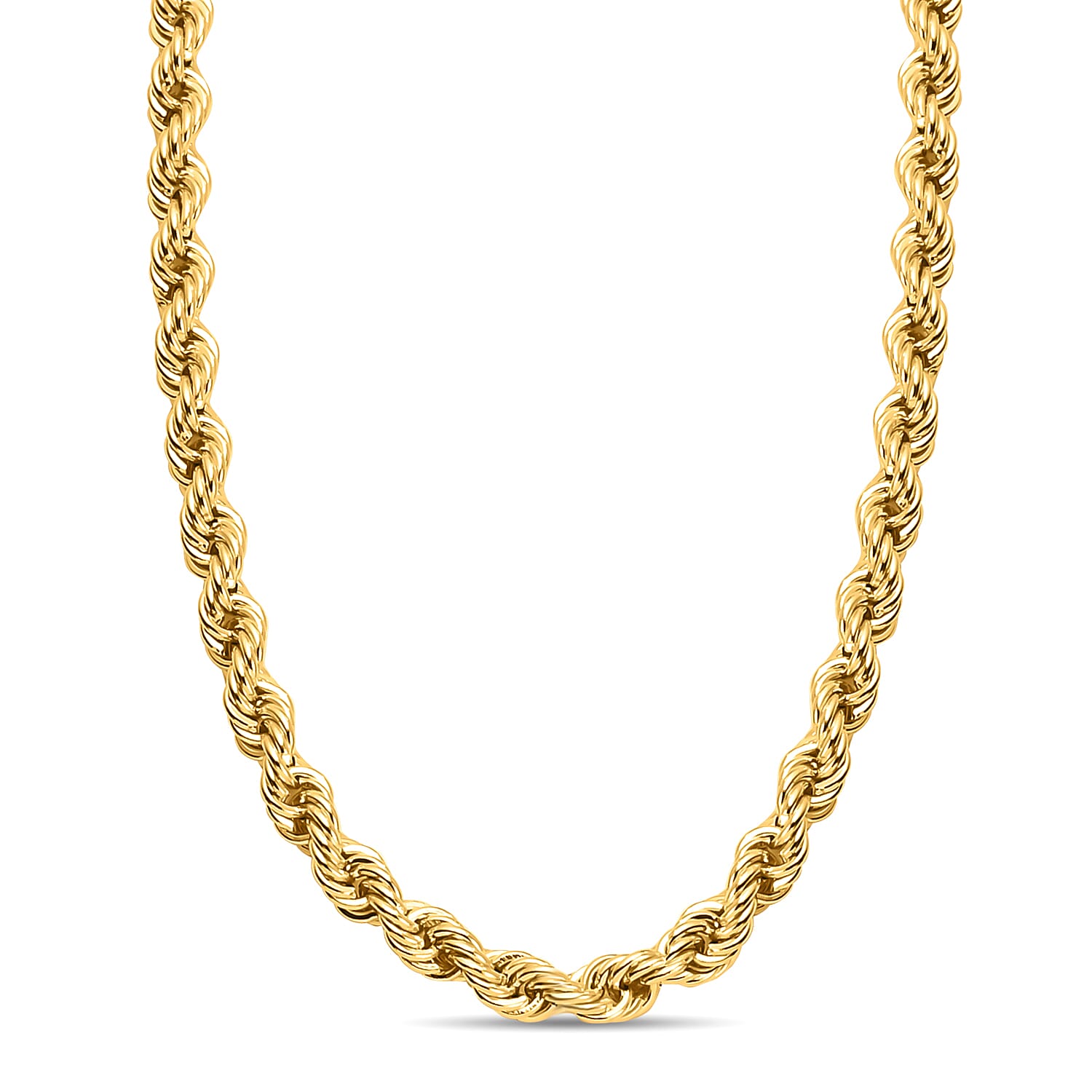 Mega Gold Offer - Italian Made Close Out Deal - 9K Yellow Gold Rope Necklace (Size - 20) With Lobster Clasp, Gold Wt. 6.70 Gms