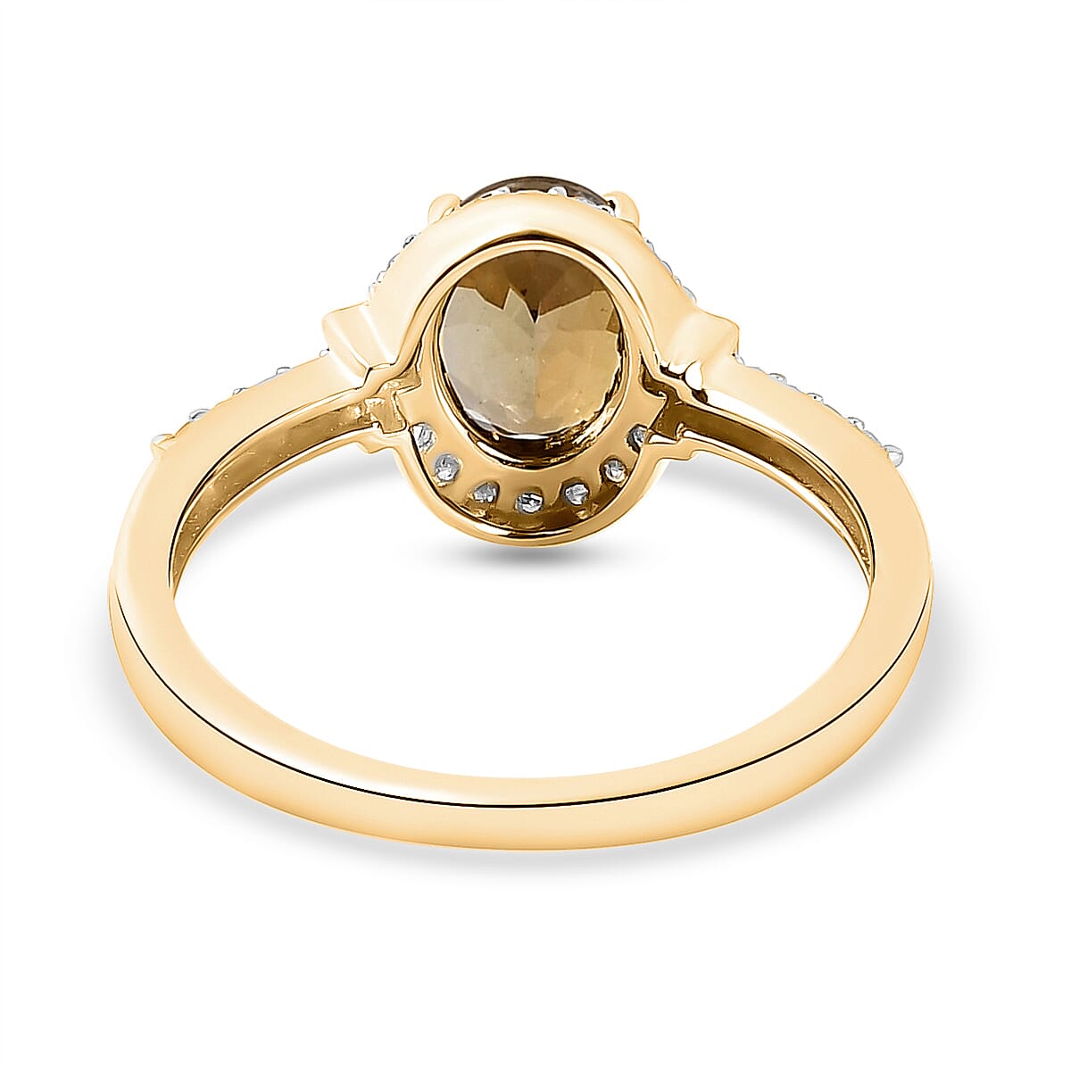 Extremely Rare - 9K Yellow Gold Yellow Tanzanite and Diamond Ring 1.50 Ct.