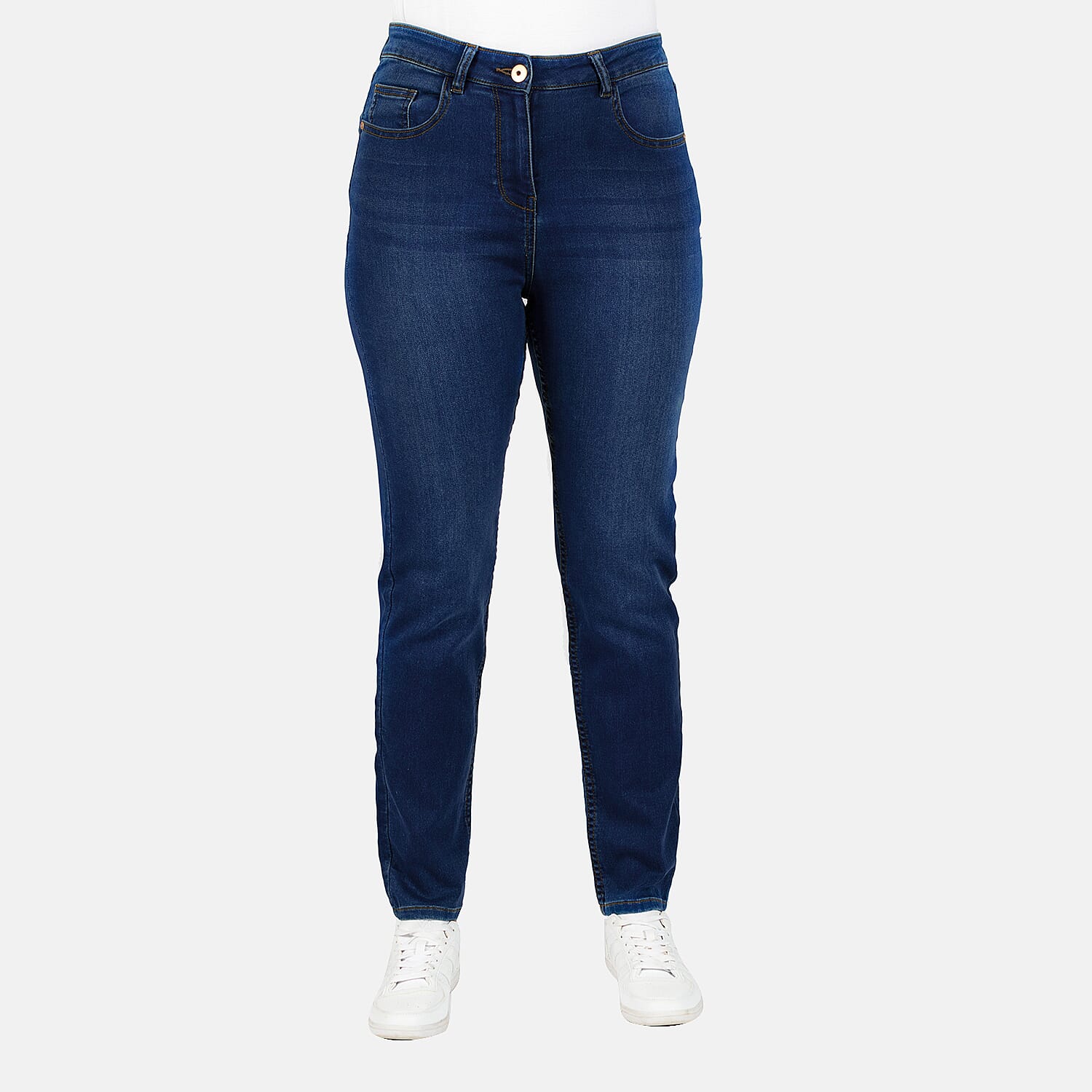 TAMSY - Angelina Relaxed Skinny Stretch Jeans (Size 16) - Indigo