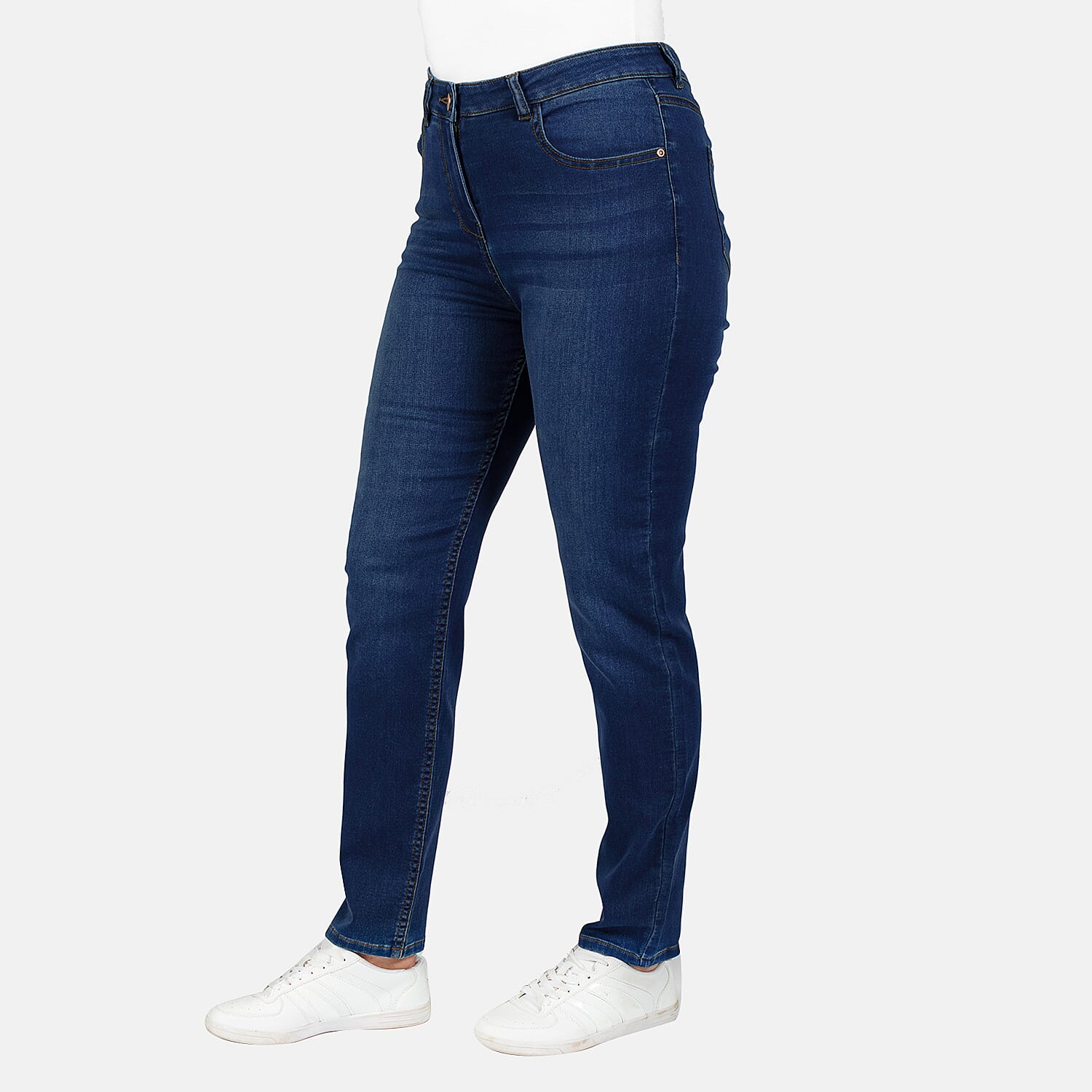 TAMSY - Angelina Relaxed Skinny Stretch Jeans (Size 16) - Indigo