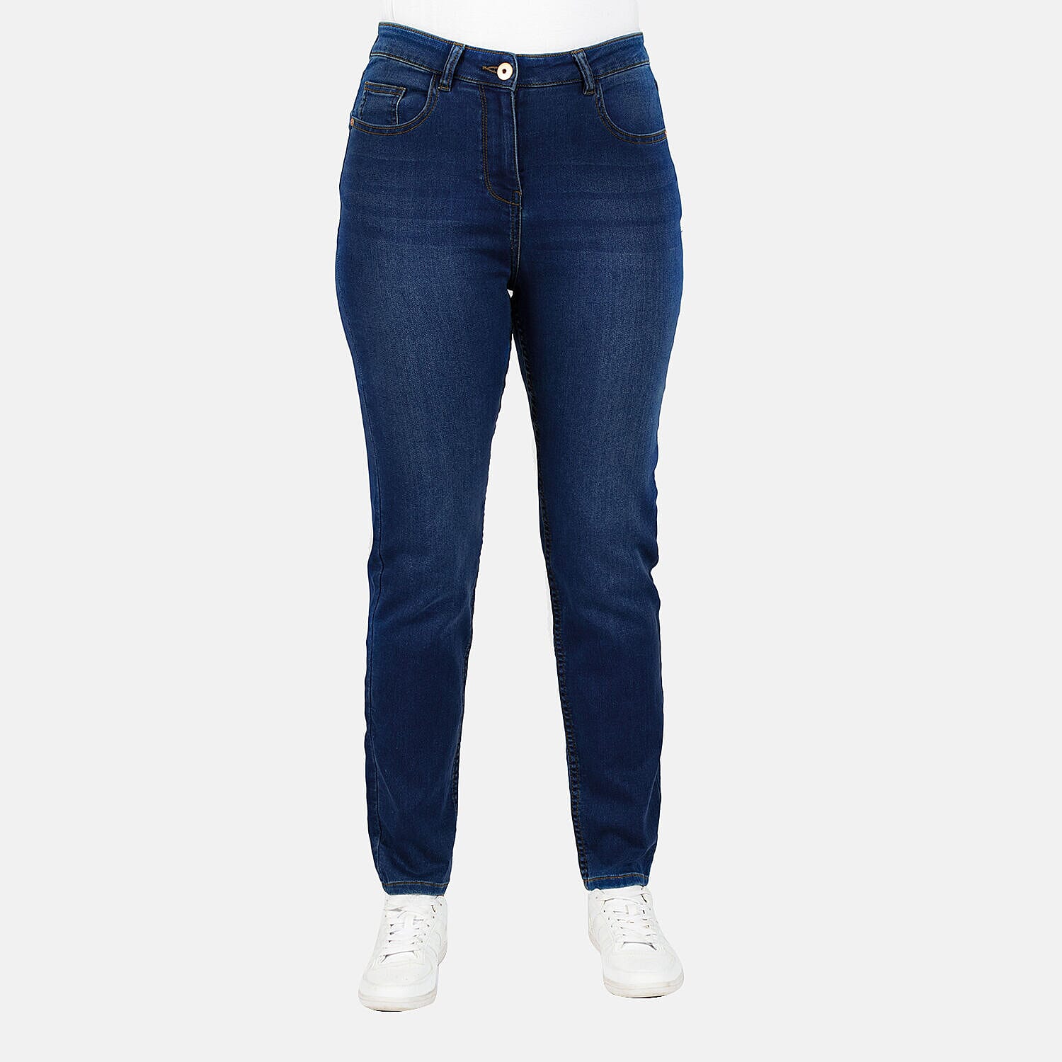 TAMSY - Angelina Relaxed Skinny Stretch Jean (Size 18) - Indigo