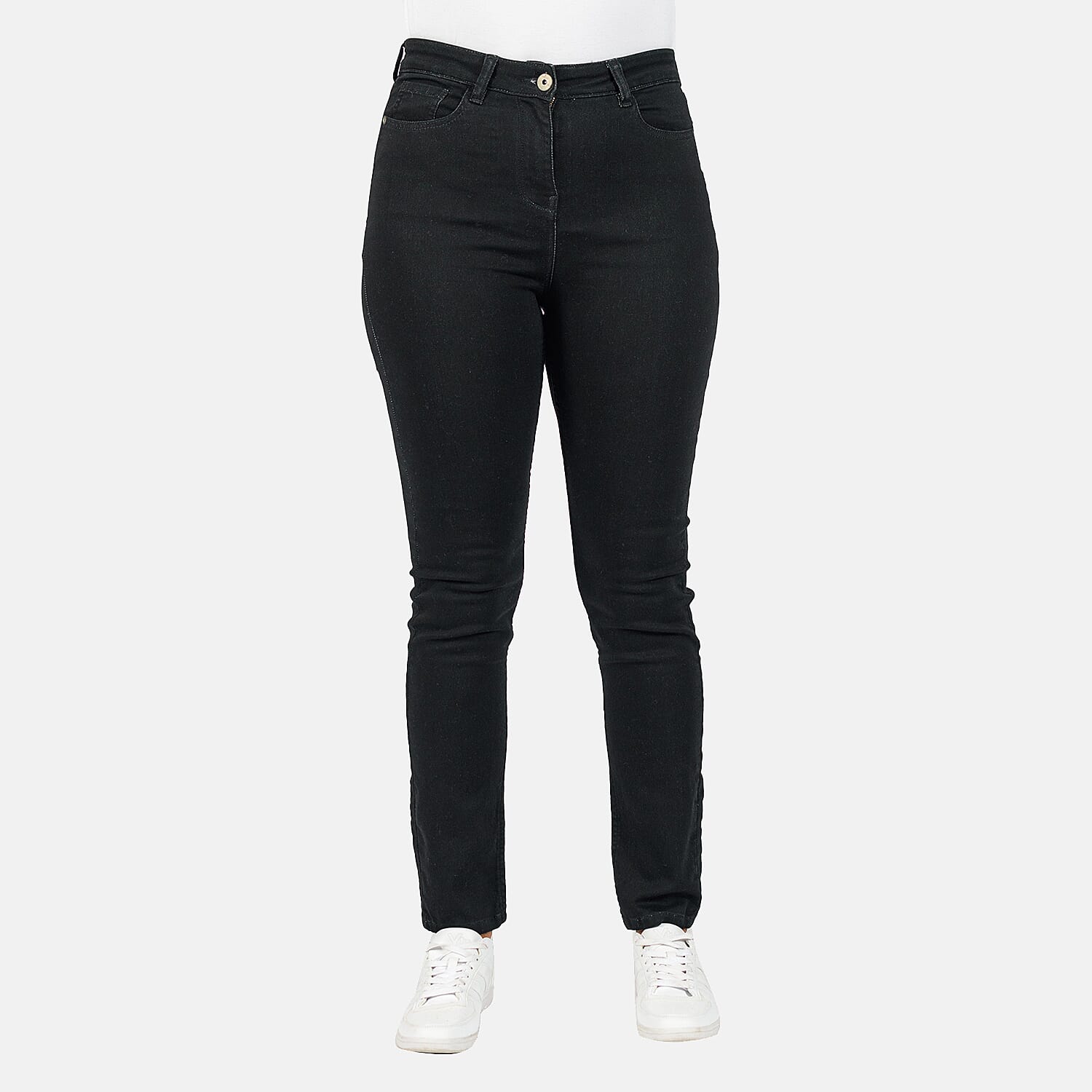 TAMSY - Angelina Straight Fit Jeans (Size 14) - Black