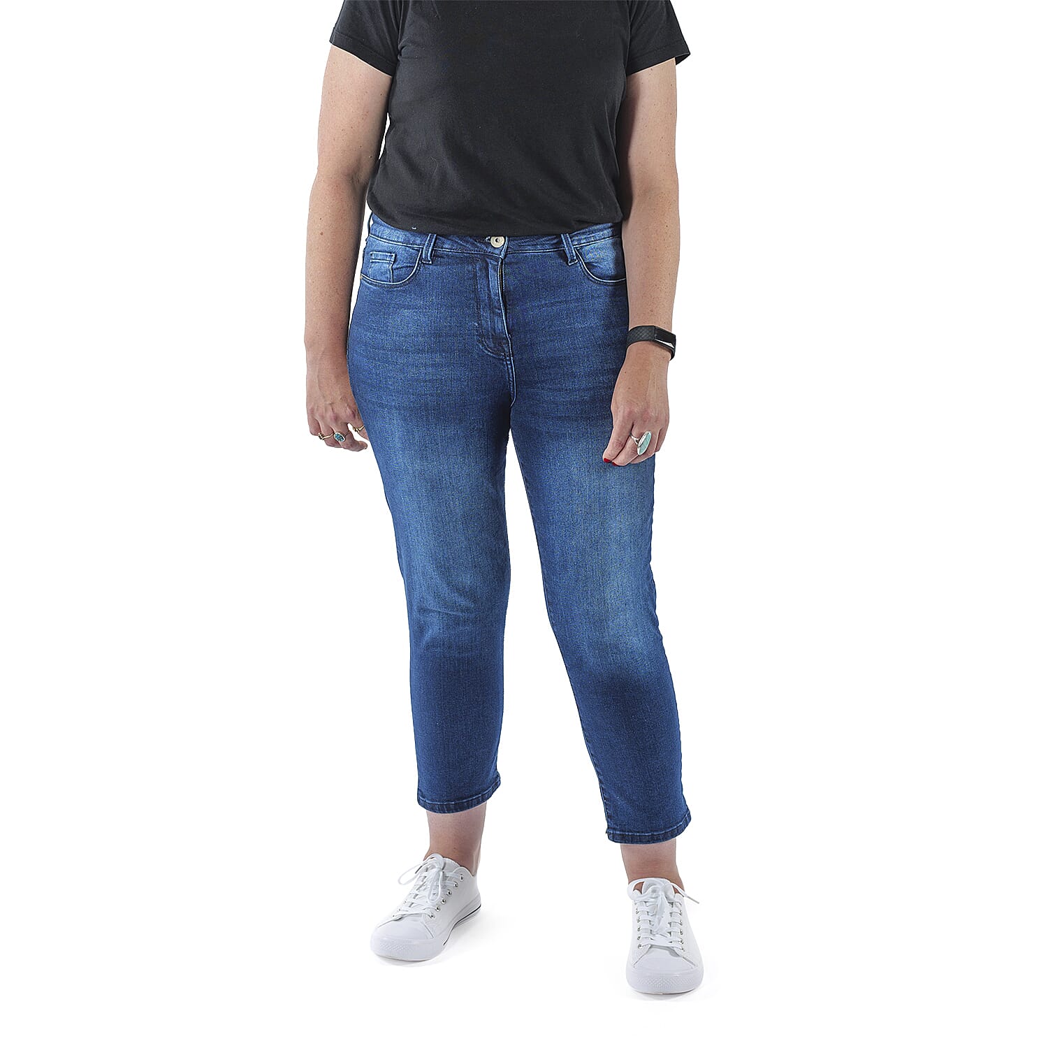 TAMSY - Angelina Relaxed Skinny Stretch Jean (Size 8) - Indigo