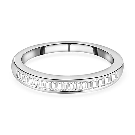 9K White Gold SGL Certified Diamond (I2-G-H) Half Eternity Ring 0.50 Ct.