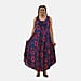 TAMSY Viscose Printed Maxi Dress - Navy