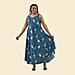 TAMSY Viscose Printed Maxi Dress - Navy
