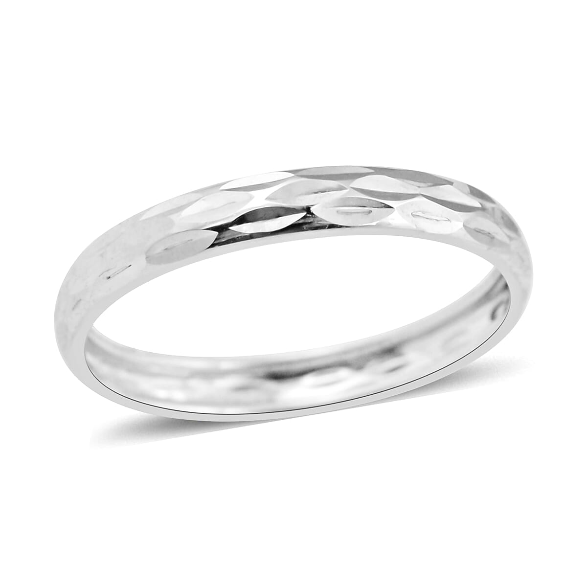 Vicenza Collection - 9K Gold Diamond Cut Stackable Band Ring