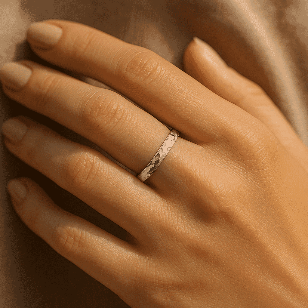 Vicenza Collection - 9K Gold Diamond Cut Stackable Band Ring