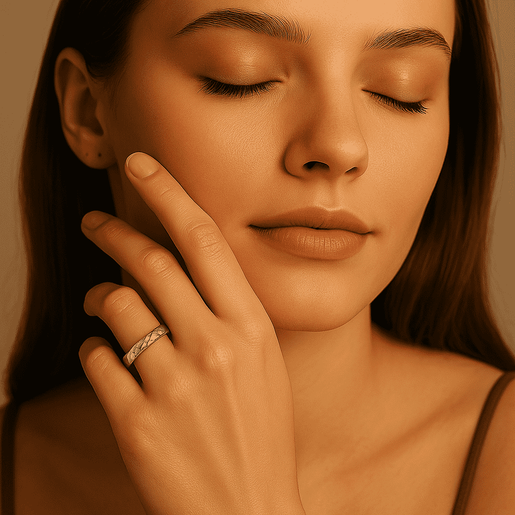 Vicenza Collection - 9K Gold Diamond Cut Stackable Band Ring