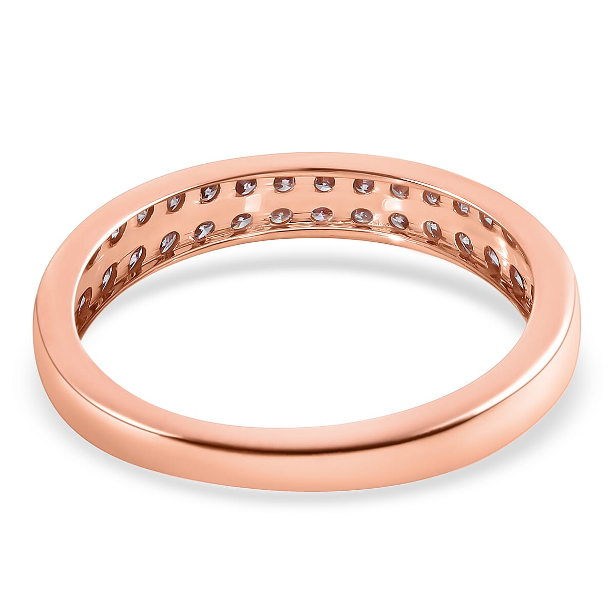 9K Rose Gold Natural Pink Diamond Half Eternity Ring 9K Rose Gold Natural Pink Diamond Half Eternity Ring