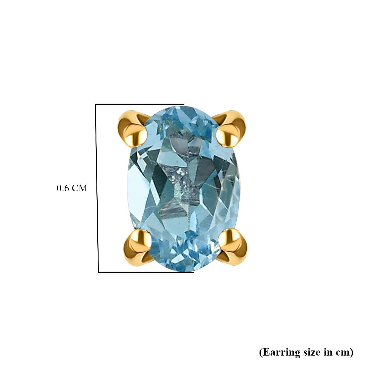 Aquamarine Solitaire Stud Push Back Earrings in 18K Vermeil Yellow Gold Plated Sterling Silver Aquamarine Solitaire Stud Push Back Earrings in 18K Vermeil Yellow Gold Plated Sterling Silver