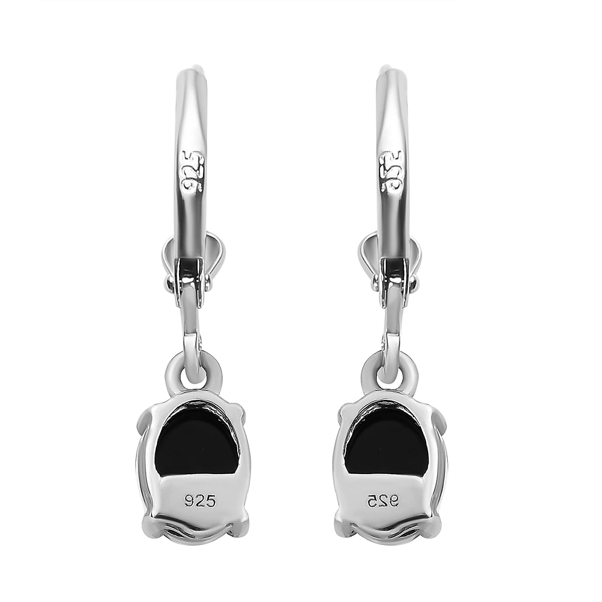 Australian Boulder Opal Triplet Dangling Earrings (With Lever Back) in Platinum Overlay Sterling Silver